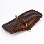 Retro Leather Zipper Wallet