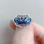 Buddha Stones Lotus Auspicious Cloud New Beginning Necklace Pendant Ring (Extra 30% Off | USE CODE: FS30)