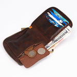 Retro Leather Zipper Wallet