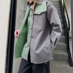 Layered Color Block Long Sleeve Shirt