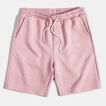 Striped Jacquard Button Up Shirt & Drawstring Shorts