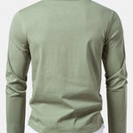 Long Sleeve 2 In 1 Notched Collar T-Shirt