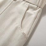 Flowy Wide-leg Straight Cropped Trousers