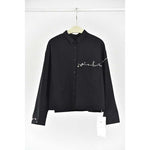 Women's Line Embroidered Collared Shirt