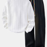 Relax Fit Twist Jacquard Crew Neck Sweatshirt & Twisted Jacquard Straight Leg Pants