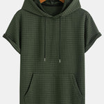 Kangaroo Pocket Waffle Hooded T-Shirt & Shorts