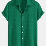 Checkerboard Textured Button Up Shirt