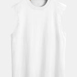 3 Pieces Relax Fit Cotton Drop Shoulder Sleeveless T-Shirts
