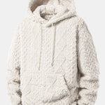Geometry Jacquard Teddy Hoodie