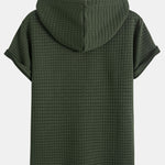 Kangaroo Pocket Waffle Hooded T-Shirt & Shorts