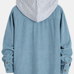 Waffle Corduroy Hooded Shirt