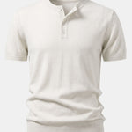 Short Sleeve Knit Henley Shirt