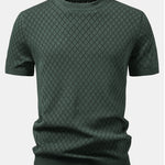 Diamond Crochet Knitted T-Shirt
