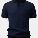 Waffle Johnny Collar Polo With Pocket