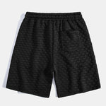 Checkerboard Stand Collar Shirt & Checkerboard Jacquard Shorts