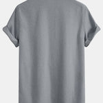 Contrast Pocket Stand Collar Shirt