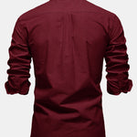 Cowboy Embroidery Cotton Oxford Button Up Shirt