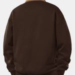 Relax Fit Contrast Corduroy Polo Collar Sweatshirt