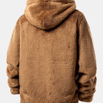 Teddy Fleece Button Up Hooded Coat