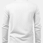 Long Sleeve Wave Jacquard Polo Shirt