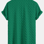 Checkerboard Textured Button Up Shirt