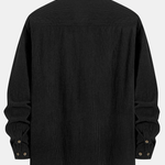 Long Sleeve Corduroy Pocket Button Up Shirt
