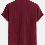 Textured Zipper Polo