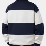 Relax Fit New York Print Color Block Polo Sweatshirt