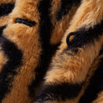 Faux Fur Animal Print Overcoat