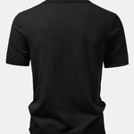 Textured Jacquard Button Up Knit Shirt