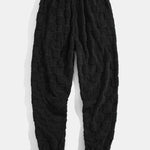 Relax Fit Checkerboard Kangaroo Pocket Teddy Hoodie & Jogger Pants