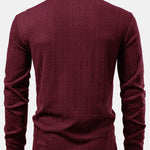 Long Sleeve Twist Jacquard Polo Shirt