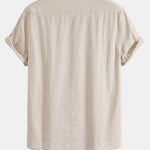 Stand Collar Linen Shirt