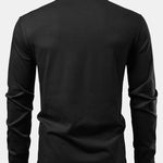 Long Sleeved Contrast Polo Shirt With Pocket