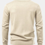 Geometric Jacquard Mock Neck Sweater