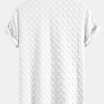 Checkerboard Jacquard Stand Collar Shirt
