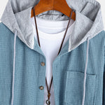 Waffle Corduroy Hooded Shirt