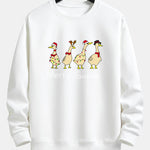 Christmas Duck Print Relax Fit Sweatshirt