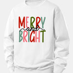 Merry And Bright Print Relax Fit Sweatshirt