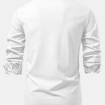 Long Sleeve Muscle Fit Ribbed Stand Collar Shirt