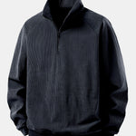 Quarter Zip Corduroy Raglan Sleeve Sweatshirt & Straight Leg Corduroy Pants