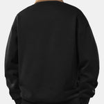 Relax Fit Brooklyn Print Contrast Corduroy Polo Collar Sweatshirt