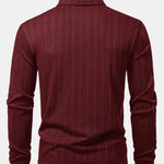 Long Sleeve Wheat Ear Jacquard Polo Shirt