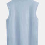 3 Pieces Relax Fit Cotton Drop Shoulder Sleeveless T-Shirts