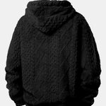 Geometry Jacquard Teddy Hoodie