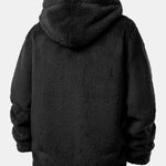 Teddy Fleece Button Up Hooded Coat
