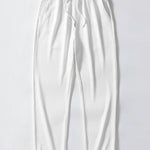 Long Sleeve Muscle Fit Ribbed Stand Collar Shirt & Straight Leg Ribbed Pants
