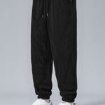 Relax Fit Quarter Zip Ethnic Geometric Patchwork Teddy Sweatshirt & Teddy Fleece Jogger Pants
