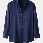 Men's Plain Basic Long Sleeve Shirt