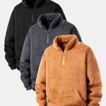 3 Pieces Quarter Zip Teddy Sweatshirts
